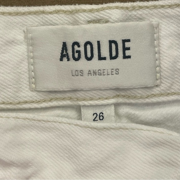Agolde Criss Cross White Jeans Size 26 - Picture 8 of 13